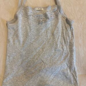 John Galt lace cami tank tops. Gray and Blue both one size.